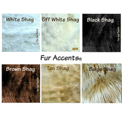 Plush Faux Fur Area Rug - Round Shaggy Shag - Sheepskin - Round Shape Designer Throw - 6 Colors -Art Rug by Fur Accents - USA