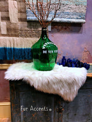 Plush Faux Fur Rectangle Doily Table Runner Round Corner Luxury Fur Soft Faux Sheepskin Place Mat Table Designer Accessories Fur Accents USA