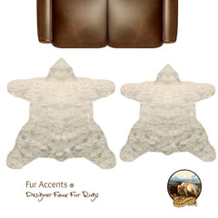 NEW Americana Bear Skin Area Rug -  Plush Faux Fur - Thick Fur -  Bonded Non Slip Back - Animal Pelt Shape Designer Throw - Fur Accents USA