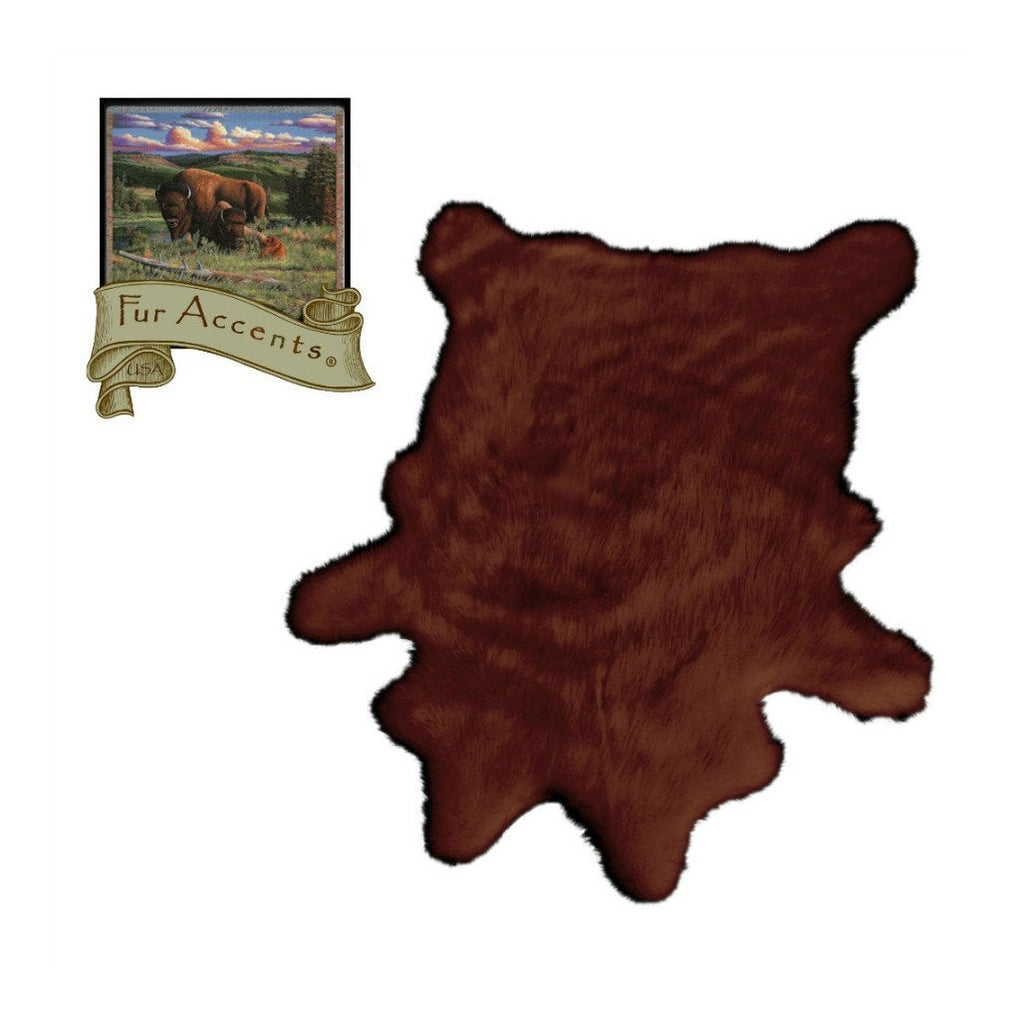 Plush Faux Fur Area Rug - Luxury Fur Thick Shaggy Deer Skin - Faux Fur - Cow Hide Sheepskin Animal Pelt Shape  Fur Accents - USA
