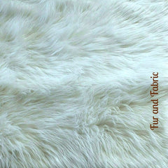Faux Fur Christmas Tree Garland, Fireplace Mantle Decor, Shaggy White - Strand - Ornament - Tree Trim - Decoration - 1"-2" Fur Accents-USA
