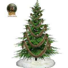 Faux Fur Christmas Tree Skirt - Shaggy White Sheepskin Shag - Ornament - Tree Trim - Decoration - White - by Fur Accents - USA