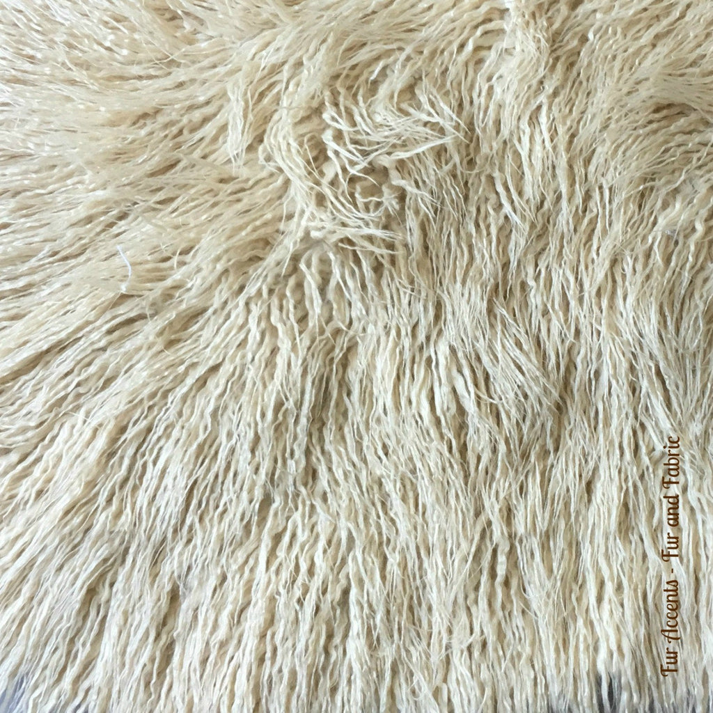 Plush Luxury Faux Fur Throw Blanket, Long Hair Mongolian, Beige,Black,White,Peach or Mint, Minky Cuddle Reverse, Bedspread,Fur Accents, USA