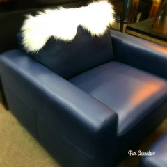 Chair Caps-Sofa  Arm Cap Set,White Faux Fur,Christmas Snow Drift,Shaggy White Faux-Snow,Holiday Decor Handmade Locally, Fur Accents-USA