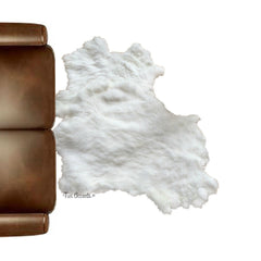 We Designed the Perfect Sheepskin Rug - Luxury Faux Fur - Random "L" Shaped Pelt Rug - Fill That Empty Space With A Beautiful Conversation Piece - Hand Made by Fur Accents USA