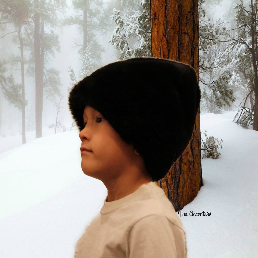 Bunny Beanie - Plush SOFT Faux Fur Hat - Fun Shaggy Rabbit Fur Hat - Designer Fashion Kids and Adults - Great Hats by Fur Accents - USA