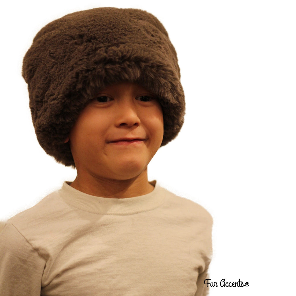 Bunny Beanie - Plush SOFT Faux Fur Hat - Fun Shaggy Rabbit Fur Hat - Designer Fashion Kids and Adults - Great Hats by Fur Accents - USA