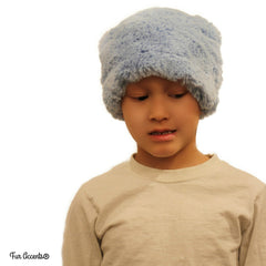 Bunny Beanie - Plush SOFT Faux Fur Hat - Fun Shaggy Rabbit Fur Hat - Designer Fashion Kids and Adults - Great Hats by Fur Accents - USA