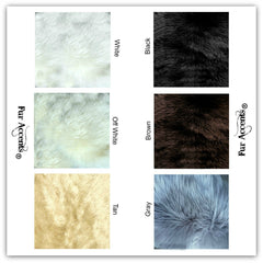 Plush Faux Fur Area Rug - Sierra Bear Design - Pelt Shape - Shaggy Shag Sheepskin Throw Carpet 6 Colors - Designer Art Rug - Fur Accents USA