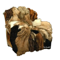 Sumptuous Hand Crafted Art Rug, Wall Hanging, Patchwork Pieced Fur Area Rug, Chair Cover, Rug,100% Animal Friendly, One of a Kind, Throw, Designer Original, Hand Made in America, Fur Accents USA