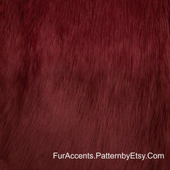 Plush Faux Fur Throw Blanket - Bedspread -  Comforter or Duvet - Burgundy - Shag Luxury Fur - Minky Cuddle Lining - Fur Accents - USA