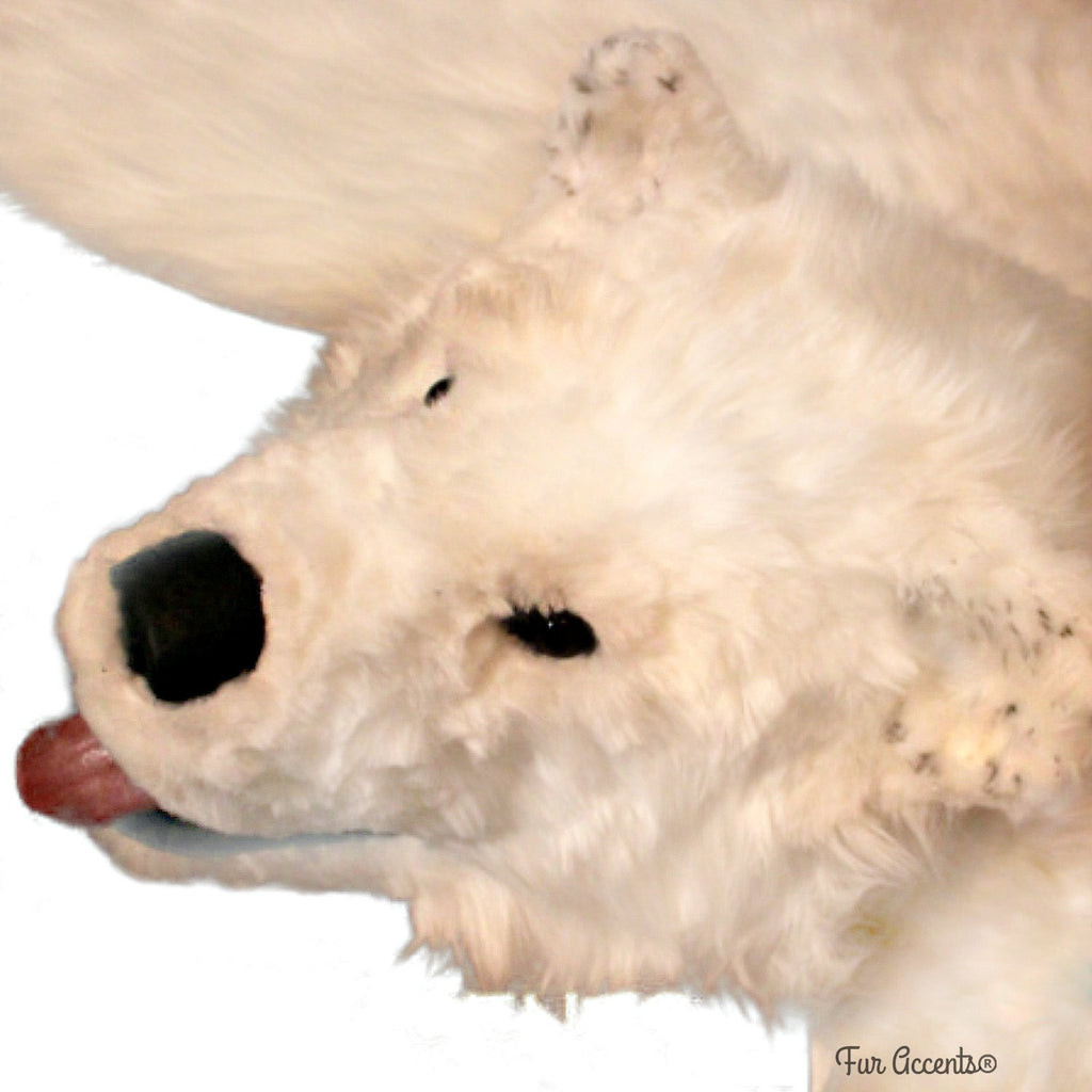 Hand Crafted Bear Skin Rug - Realistic - Life Size - Luxury Fur - Brown - White - Black - Off White - Perfect for Your Lodge, Log Cabin, Living Room, Man Cave or Den - Hand Made in America by Fur Accents USA