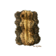 Plush Pieced Faux Fur Doily Table Runner - Luxury Fur - Soft Faux Wolf - Bear Skin Place Mat -  Designer Table Accessories - Fur Accents USA
