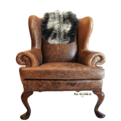 Plush Pieced Faux Fur Doily Table Runner - Luxury Fur - Soft Faux Wolf - Bear Skin Place Mat -  Designer Table Accessories - Fur Accents USA