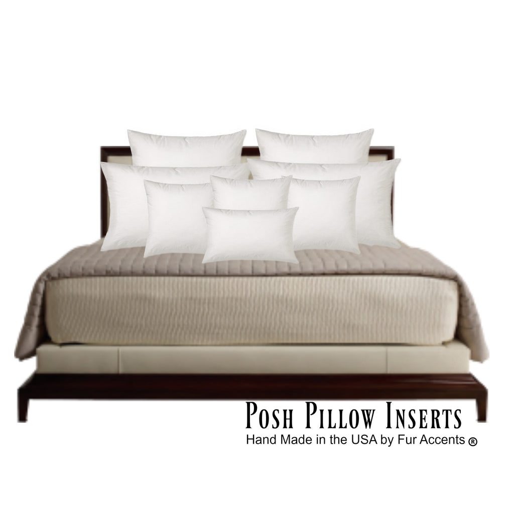 Plush Pillow Inserts - High Quality - Extra Full - Poly Fiber Pillow Pillow Stuffers - Extra Plump For Full Look -  Fur Accents USA