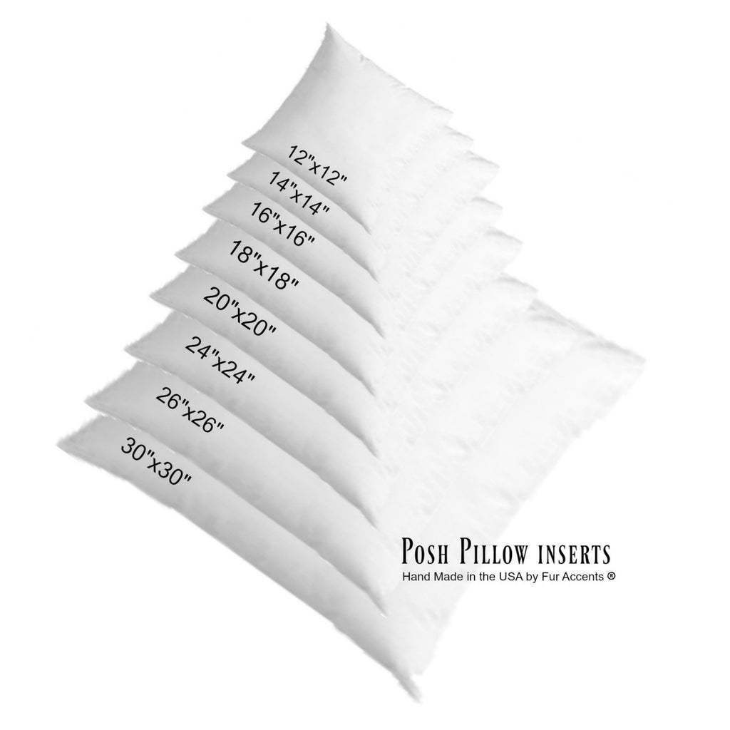 Plush Pillow Inserts - High Quality - Extra Full - Poly Fiber Pillow Pillow Stuffers - Extra Plump For Full Look -  Fur Accents USA
