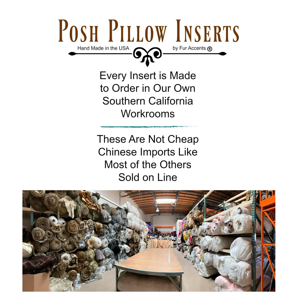Plush Pillow Inserts - High Quality - Extra Full - Poly Fiber Pillow Pillow Stuffers - Extra Plump For Full Look -  Fur Accents USA
