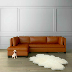 Plush Faux Fur Area Rug - Shaggy Sheepskin - Quatro Design Shape - Pick your color- Designer Art Rug by Fur Accents USA