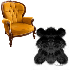 Plush Faux Fur Area Rug - Rocky Mountain Bear Skin - Hide - Pelt Shape - Designer Throw Carpet - 6 Colors -Art Rug by Fur Accents - USA