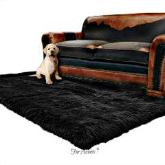 Plush Faux Fur Area Rug - Shaggy Sheepskin - Rectangle Shape - Designer Throw Carpet - 6 Colors -Art Rug by Fur Accents - USA