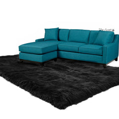 Man Made Faux Fur Area Rug - Rectangular - Shaggy Man Made Flokati, Sheepskin - Washable - Colorfast - Hand Made To Order in the USA - Designer Art Rug by Fur Accents