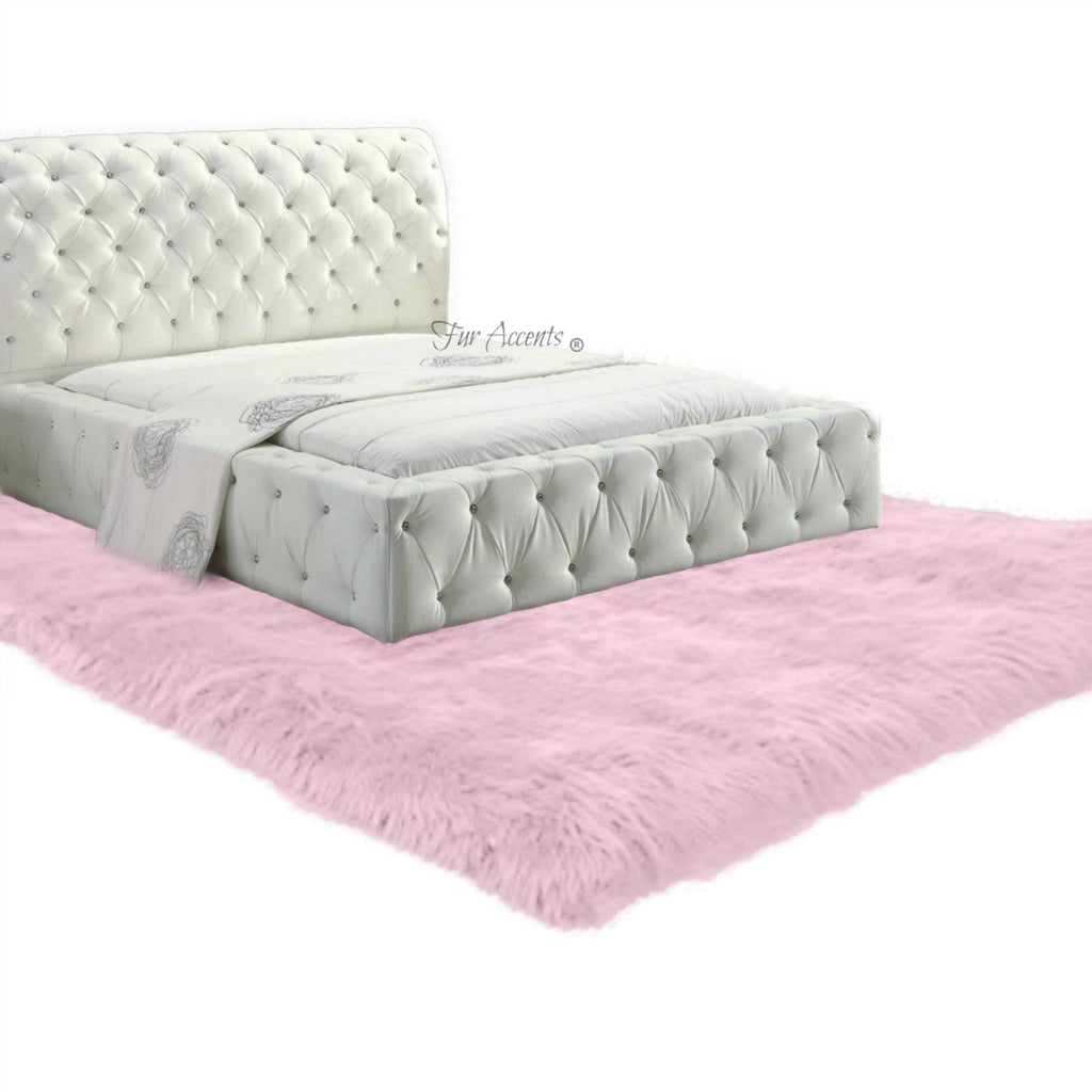 Plush Faux Fur Area Rug - Luxury Fur Thick Shaggy Icelandic  Sheepskin - Faux Fur - White - Off White or Brown - Rectangle - Fur Accents USA