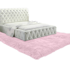 Plush Faux Fur Area Rug - Luxury Fur Thick Icelandic Sheepskin Shaggy - Faux Fur - Rectangle Pelt Shape Designer Throw Rug - Fur Accents USA