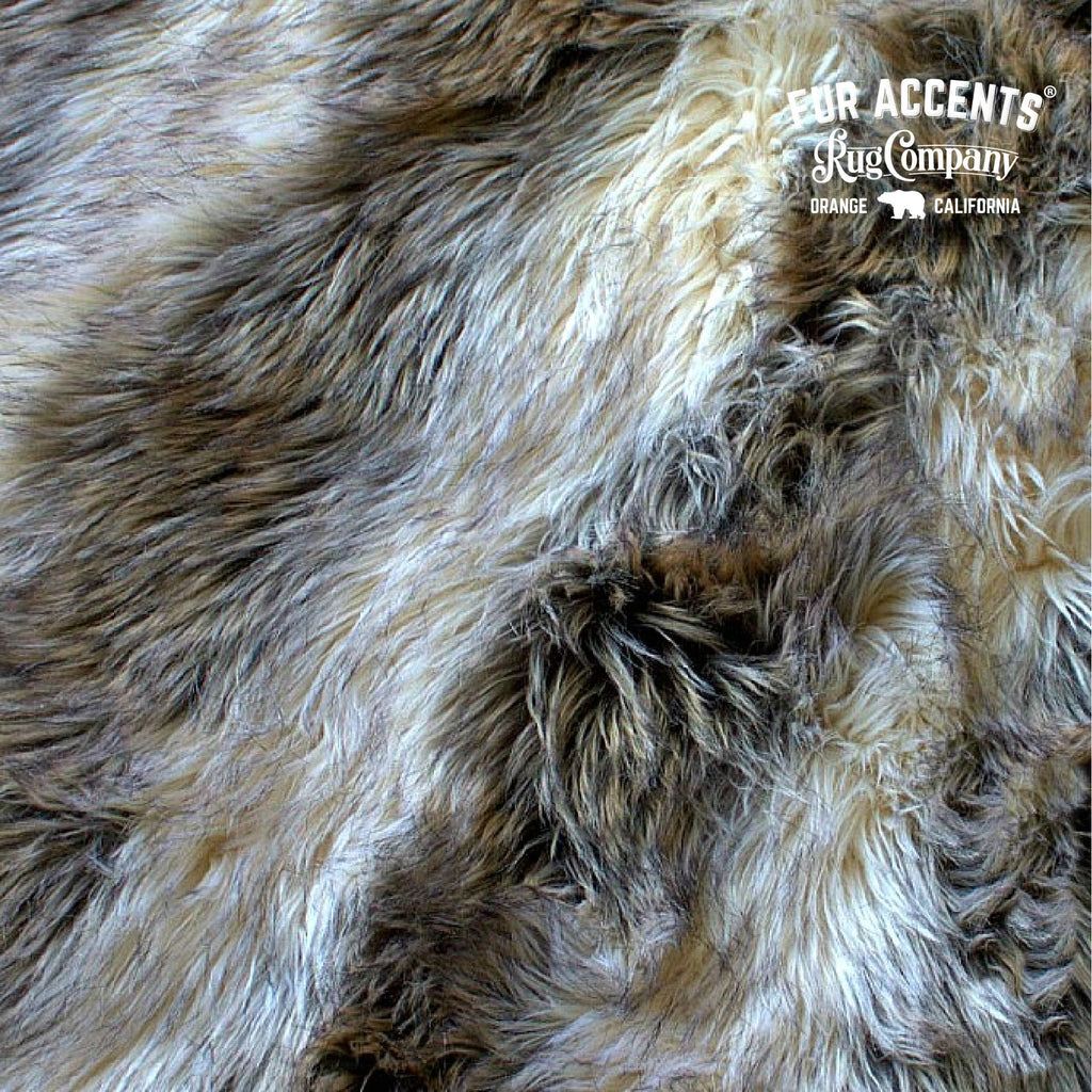 Shaggy Soft Wolf Faux Fur DogNapper Dog Bed - Cat Mat - Reversible - Two Sided Fur - Padded Plush Shag Fur Lining - Fur Accents USA