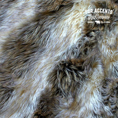 Shaggy Soft Wolf Faux Fur DogNapper Dog Bed - Cat Mat - Reversible - Two Sided Fur - Padded Plush Shag Fur Lining - Fur Accents USA
