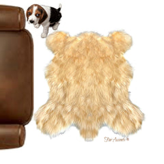 Plush Faux Fur Area Rug - Rocky Mountain Bear Skin - Hide - Pelt Shape - Designer Throw Carpet - 6 Colors -Art Rug by Fur Accents - USA