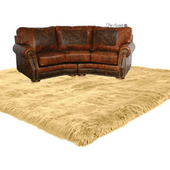 Plush Faux Fur Area Rug - Shaggy Sheepskin - Rectangle Shape - Designer Throw Carpet - 6 Colors -Art Rug by Fur Accents - USA