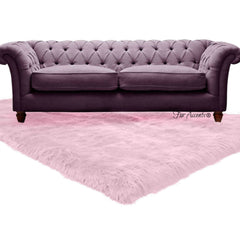 Plush Faux Fur Area Rug - Shaggy Sheepskin - Rectangle Shape - Designer Throw Carpet - 6 Colors -Art Rug by Fur Accents - USA