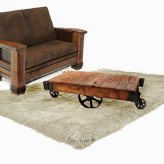 Plush Faux Fur Area Rug - Luxury Fur Thick Shaggy Sheepskin - Faux Fur - Rectangle Shape Designer Throw Rug - Fur Accents - USA