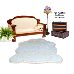 The Perfect Faux Fur Area Rug - Soft - Plush - "Chubby" Bear Skin - Man Made Fur - Beautiful Pelt Shape Designer Throw Rug - Perfect For Any Room in Your Home - Hand Made in America - Fur Accents - USA