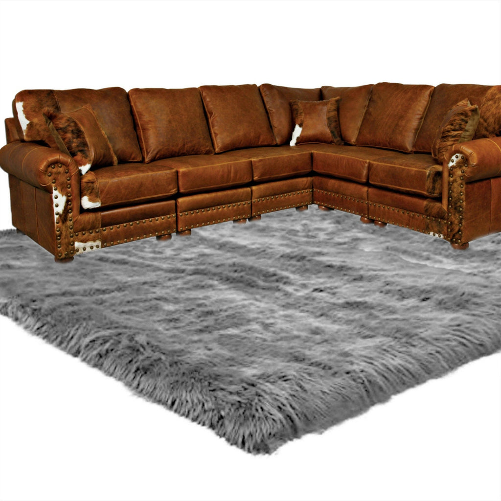Sumptuous Faux Fur Area Rug, Soft, Plush, Shag Throw Carpet, Man Made Flokati Sheepskin, Rectangle - Designer, Exclusive, Hand Made in America by Fur Accents USA