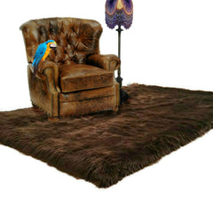 Plush Faux Fur Area Rug - Luxury Fur Thick Shaggy Icelandic  Sheepskin - Faux Fur - White - Off White or Brown - Rectangle - Fur Accents USA