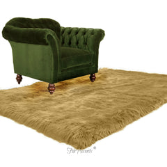 Plush Faux Fur Area Rug - Luxury Fur Thick Shaggy Icelandic  Sheepskin - Faux Fur - White - Off White or Brown - Rectangle - Fur Accents USA