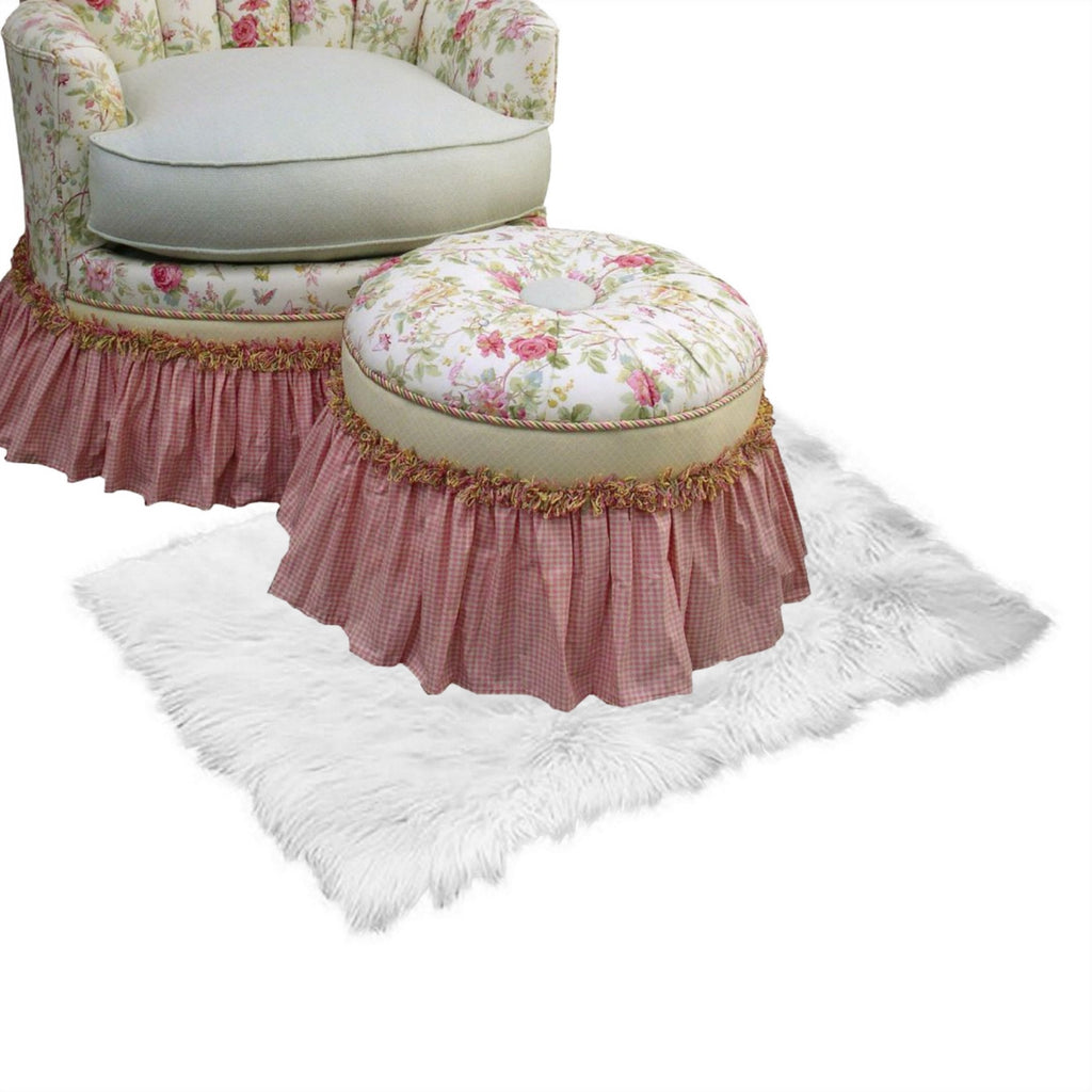 Plush Faux Fur Area Rug - Luxury Fur Thick Icelandic Sheepskin Shaggy - Faux Fur - Rectangle Pelt Shape Designer Throw Rug - Fur Accents USA