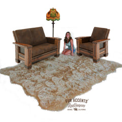 Beautiful, Natural Looking, Sculpted Edge, Faux Fur Area Rug, Soft Luxury Fur, The Perfect Island, Focal Point For Your Room, Man Made Faux Sheepskin - Designer Quality Rug - Hand Made to Order in America by Fur Accents USA