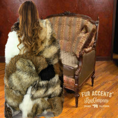 Extraordinary,Patchwork Pieced Fur Chair Cover,Rug,100% Animal Friendly,One of a Kind,Throw,Designer Original,Fur Accents,Hand Made,USA