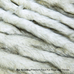 Plush  Faux Fur Throw Blanket, Bedspread, Soft Brown Tipped Arctic Fox - Luxury Fur - Minky Cuddle Fur Lining Fur Accents USA
