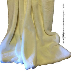 Plush  Faux Fur Throw Blanket, Super Soft Bunny Rabbit Bedspread - Luxury Fur - White, Off White, Black, Gray, Charcoal Shag Fur Accents USA