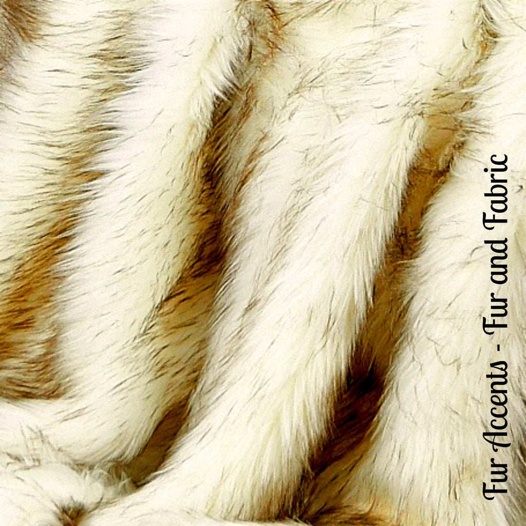 Plush Faux Fur Throw Blanket, Bedspread - Luxury Fur - Brown Tip Arctic Fox - Minky Cuddle Fur Lining - Fur Accents USA
