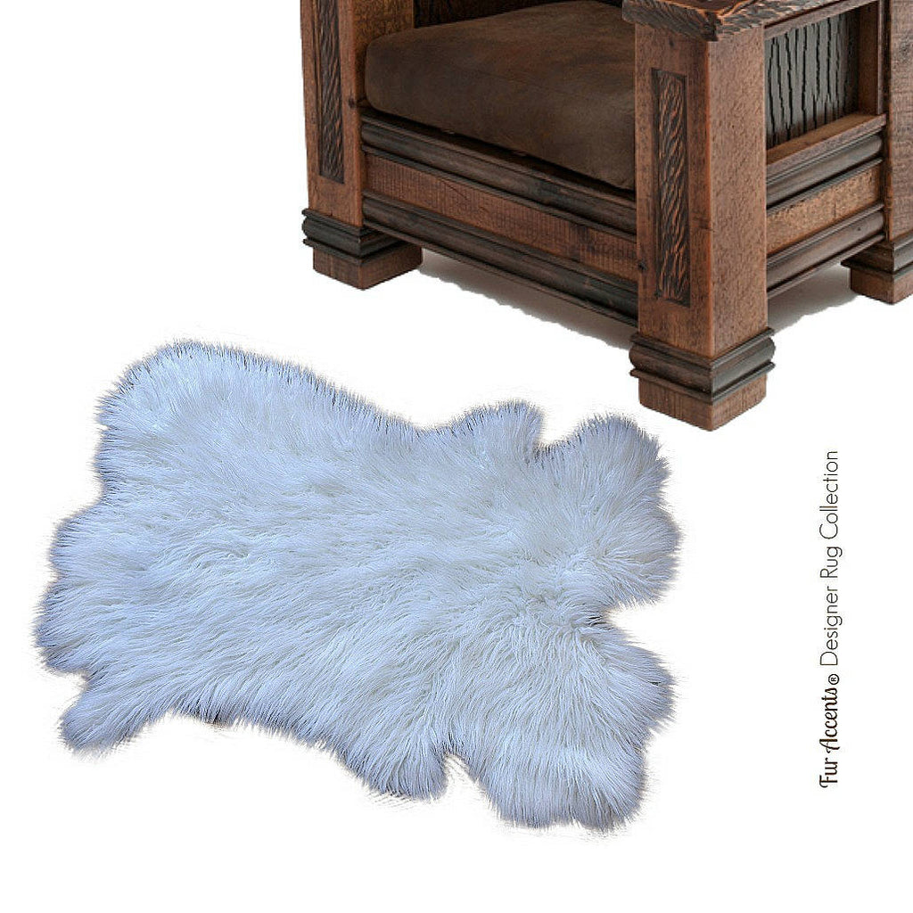 Plush Faux Fur Area Rug - 6 Colors and 3 Sizes- New Pelt Shape Designer Throw Rug - Art Rugs by Fur Accents - USA