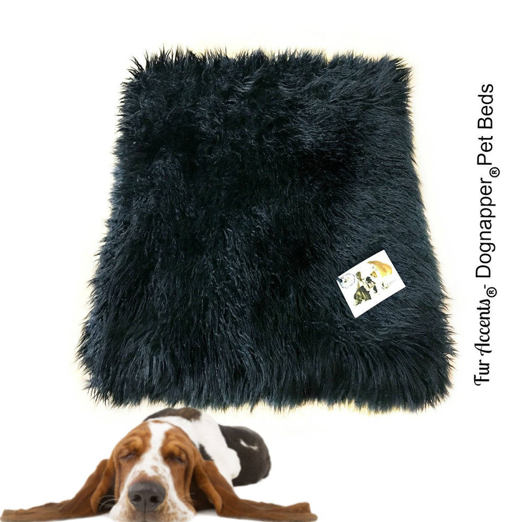 Dog Bed - Pet - Cat Mat - Faux Fur Shaggy Long Hair Mongolian Llama - Sheepskin Padded Throw Rug - Shabby Chic Shag Pelt - 16 Colors