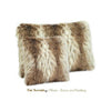 Plush Faux Fur Pillow - Sham - Cover - Exotic Brown Diamond - Russian Fox Fur - 3 New Sizes - Designer Throw - Toss -  Fur Accents USA