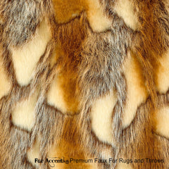 Plush  Faux Fur Throw Blanket,Cream Brown Exotic Rabbit - Bedspread - Luxury Fur - Off White Brown - Minky Cuddle Fur Lining Fur Accents USA