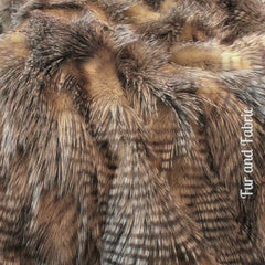 Plush Faux Fur Throw Blanket, Bedspread - Luxury Fur - Brown Tone Feather Fur  - Shag - Minky Cuddle Fur Lining - Fur Accents USA