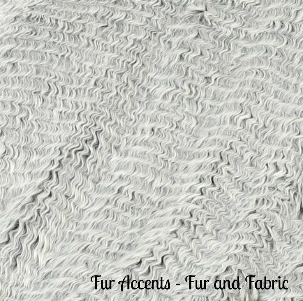 Plush Faux Fur Throw Blanket - Bedspread - Luxury Fur Gray Wavy Sheepskin Shag - Fur Minky Cuddle Fur Lining - Fur Accents - USA