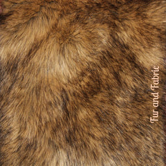 Plush Faux Fur Throw Blanket - Bedspread - Luxury Fur Light Golden Brown Wolf - Coyote - Fur Minky Cuddle Fur Lining - Fur Accents - USA
